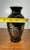 Japanese Hand Painted Vase 8” Black With Gold Rim & Floral Design Collectible For Sale - Image 10 of 10