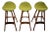 Mid Century Modern 1960’s Teak and Rosewood Barstools by Erik Buch - Unsigned - Set of 3 For Sale