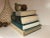 Booth & Williams Mid-Century Vintage Book Stack in Green, Gray and Cream - Set of 4 For Sale - Image 4 of 6