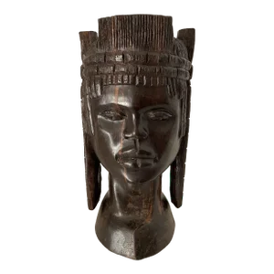 1950s Marbled Alabaster Egyptian Princess Bust