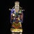Late 19th Century Late 19th Century Set of 3 Gilt Bronze and Enamel Fu Lu Shou Statues, 1.8kg Each For Sale - Image 5 of 9