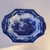 Blue Antique Sobraon Flow Blue Octagonal Footed Bowl For Sale - Image 8 of 11