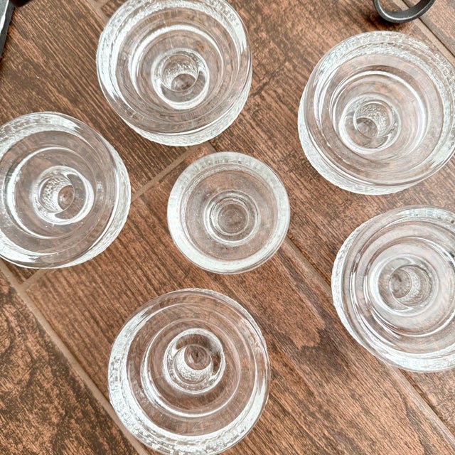 Erik Höglund 1960s Mid Century Modern Swedish Erik Hoglund Iron Glass Hanging Candle Chandelier 50” Long For Sale - Image 4 of 11