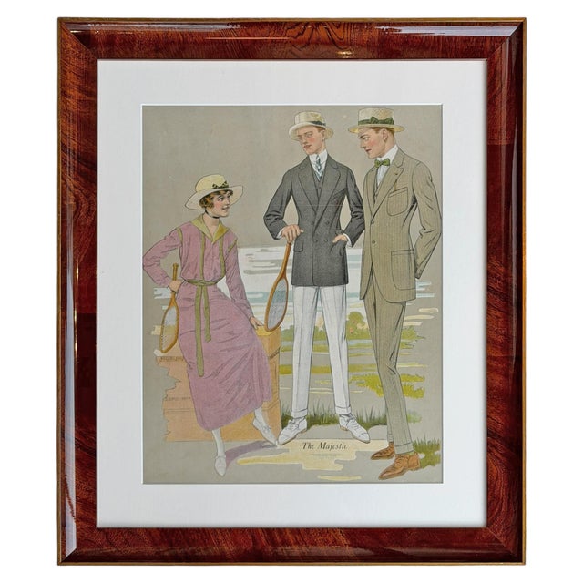 Wood Collection of Five Framed Tailor's Illustrations, C. 1917 For Sale - Image 7 of 15
