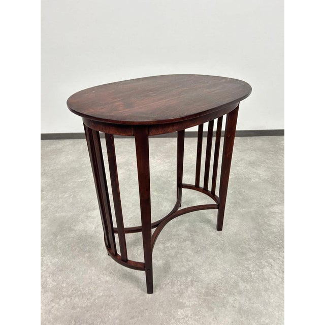 Wood Oval Table by Arch. Marcel Kammerer for Thonet, 1890s For Sale - Image 7 of 8