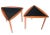 Pair of 1960s Danish Modern Teak Triangle End Tables With Black Laminate For Sale In Los Angeles - Image 6 of 13