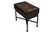 Wonderful antique sewing box on cast iron raised legs with a burl walnut outer shell. The outside of the box is studded in...