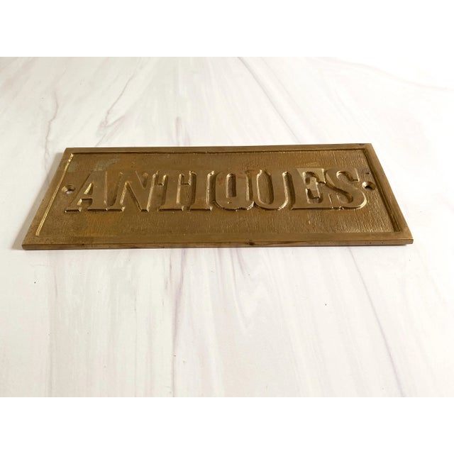 1960s Vintage Brass s Sign For Sale In Chicago - Image 6 of 7