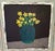 Farmhouse Rustic Whimsical Framed Flowers in a Vase Artisan Painting For Sale - Image 3 of 9