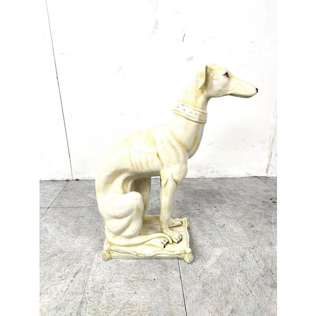 Ceramic Greyhound Sculpture, 1960s For Sale - Image 11 of 12