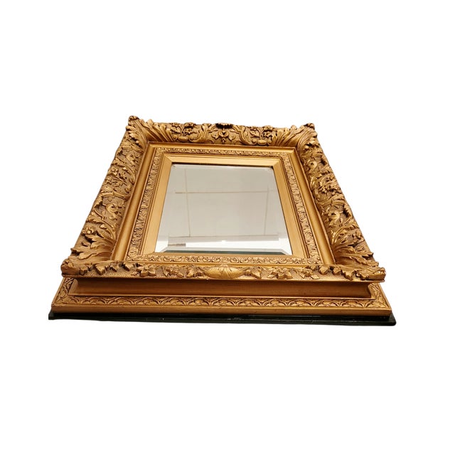 Antique Hand-Carved Gilded Wall Mirror from J. Sala & Sons, 1800s For Sale - Image 9 of 15