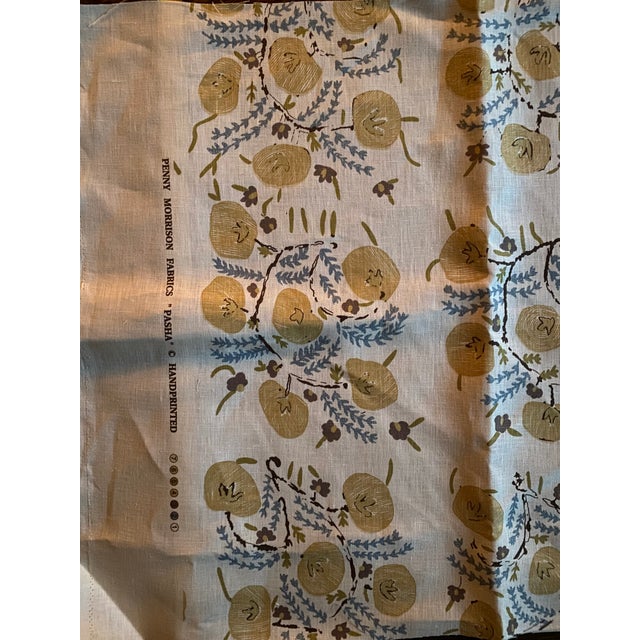 English 1/2 Yard Remnant of Penny Morrison Pasha on Adam Linen V2 For Sale - Image 3 of 4