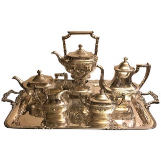 1920s Gorham Large Full Service Tea Service - Set of 7 For Sale