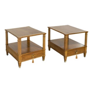Mid Century Transitional Side Tables by Baker Milling Road - a Pair For Sale