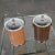 Wood Vintage Mid-Century Modern Pair Kromex Ice Buckets 1 Light 1 Dark Woodgrain Textured Metal - Set of 2 For Sale - Image 7 of 13