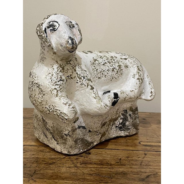 Hand Painted Sheep in Concrete, Early 20th Century For Sale - Image 13 of 14