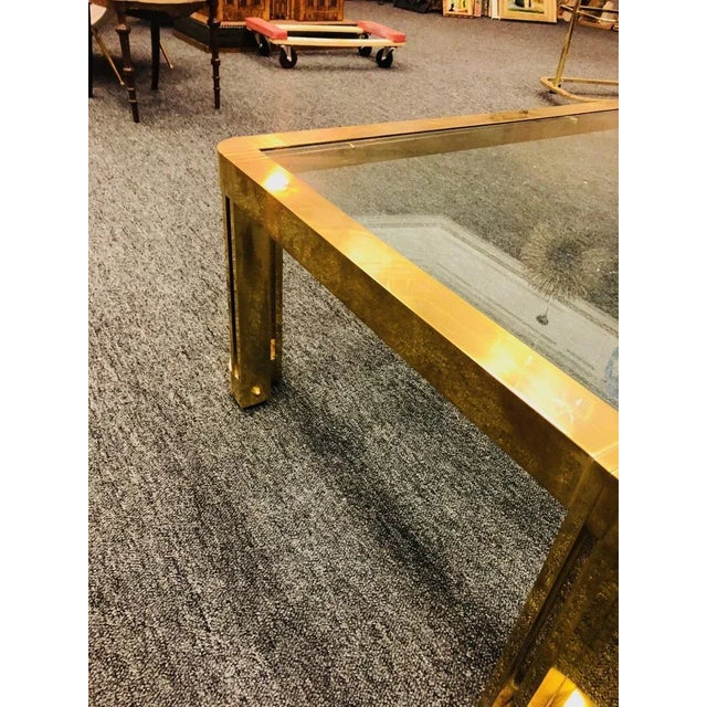 Italian Brass Coffee Table With Design Chairish