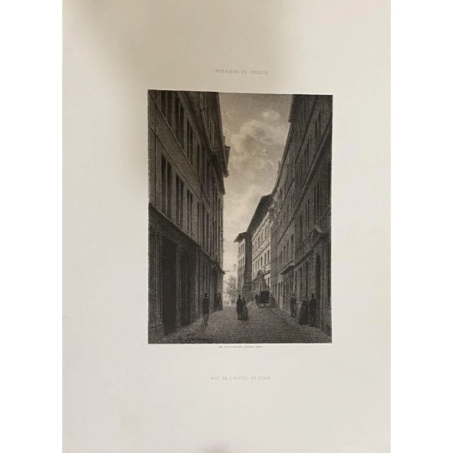 This splendid lithograph De Rue de l'Hotel De Ville is part of the series of prints dedicated to views of the city of...