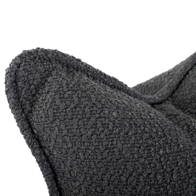 Contemporary 24" Square Barbet Charcoal Down Pillow For Sale - Image 3 of 7