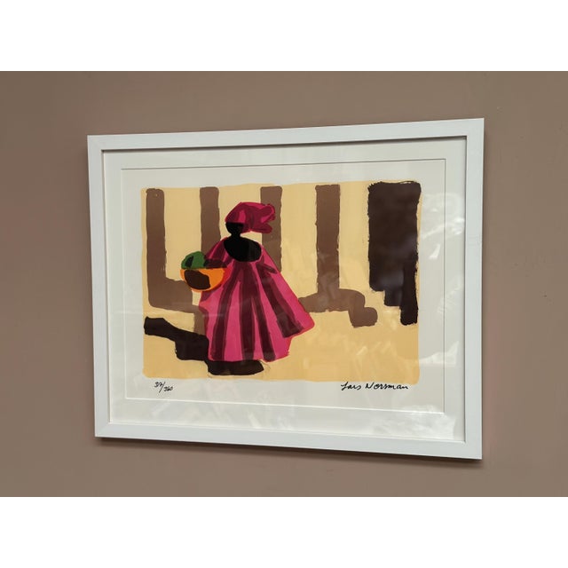 Lars Norrman, African Woman, 1950s, Lithograph, Framed For Sale - Image 9 of 18