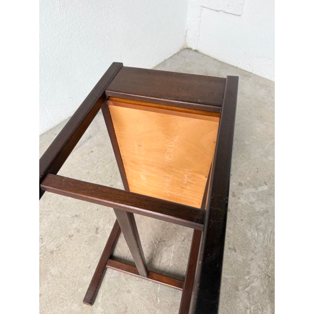 Mahogany Bedside Table by Jacques Hauville for Roche Bobois, 1950s For Sale - Image 10 of 18