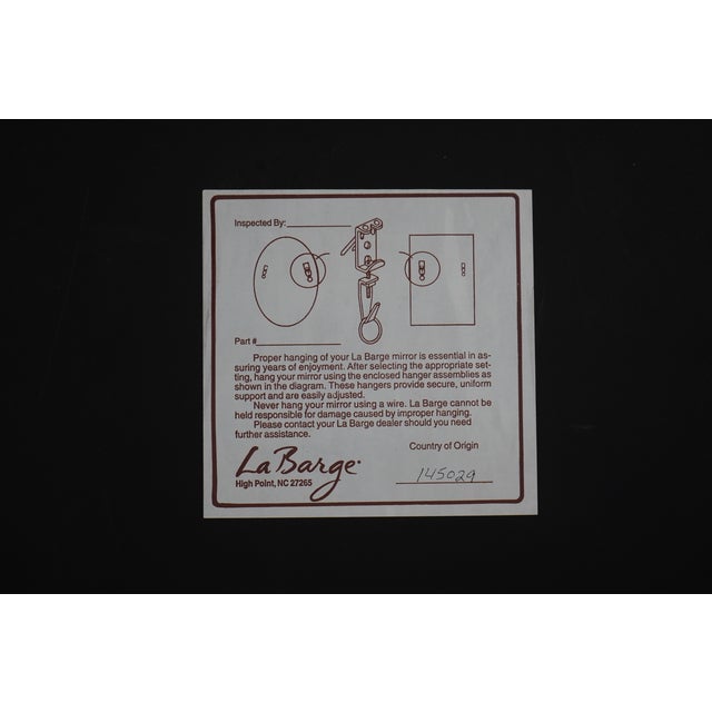 Labarge Deep Dish Scalloped Frame Mirror For Sale - Image 9 of 9