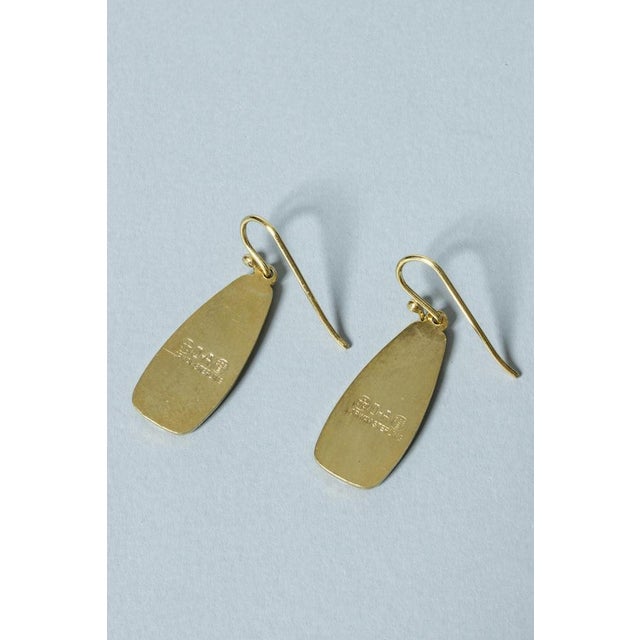 1950s Gilded Enamel Earrings From David Andersen, Set of 2 For Sale - Image 5 of 6