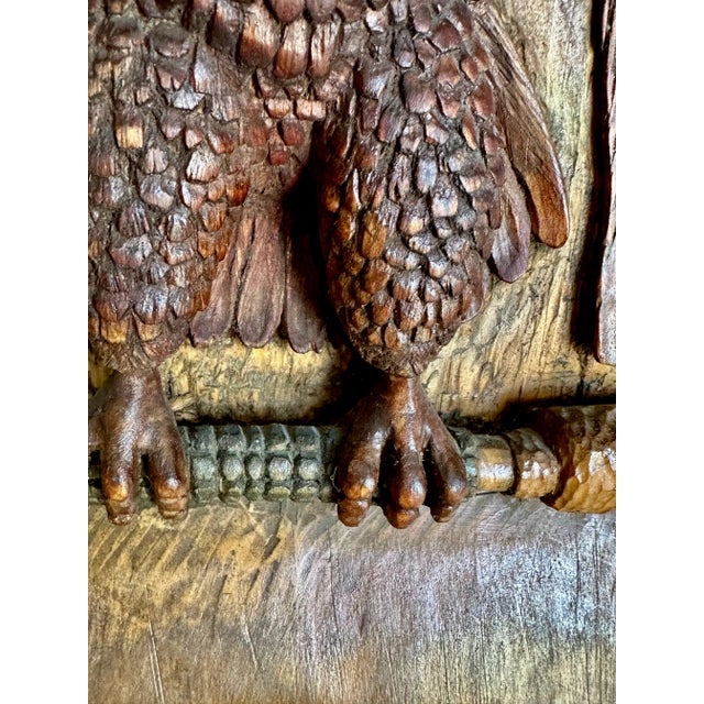 Wood North American Indian Eagle Wood Carving Eagle by Wilfred Swampy For Sale - Image 7 of 12