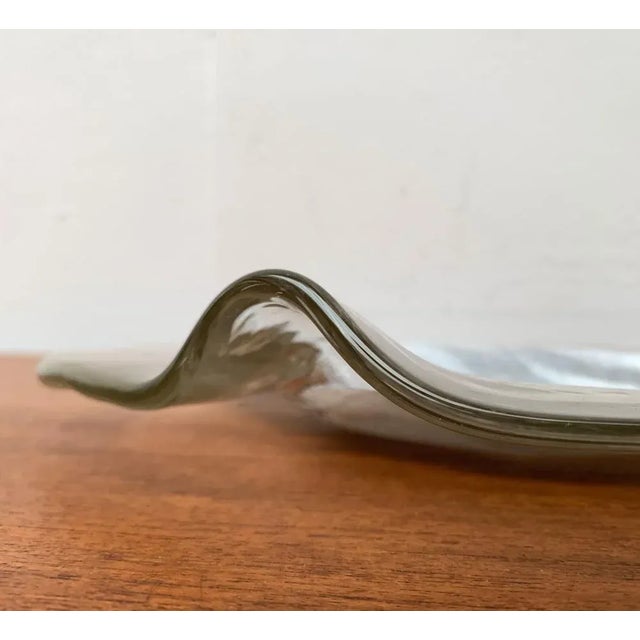 Glass Vintage German Art Collection Glass Plate or Bowl by Hans Jürgen Richartz for Mathildenhütte, Solingen For Sale - Image 7 of 10