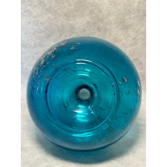 Turquoise Art Glass Pitcher, Italy, 1970s For Sale - Image 3 of 6