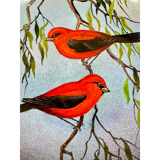 Figurative Vintage Enameled Bird Bowl For Sale - Image 3 of 6