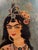 Black A Palatial Persian Hand Painted Oil on Board Painting For Sale - Image 8 of 10