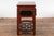 Mid 19th Century Chinese Red Lacquered Console Table with Hand Carved Drawers & Geometric Shelf For Sale - Image 5 of 12