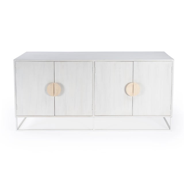 Lennasa Wooden 63" Sideboard, White For Sale - Image 9 of 9