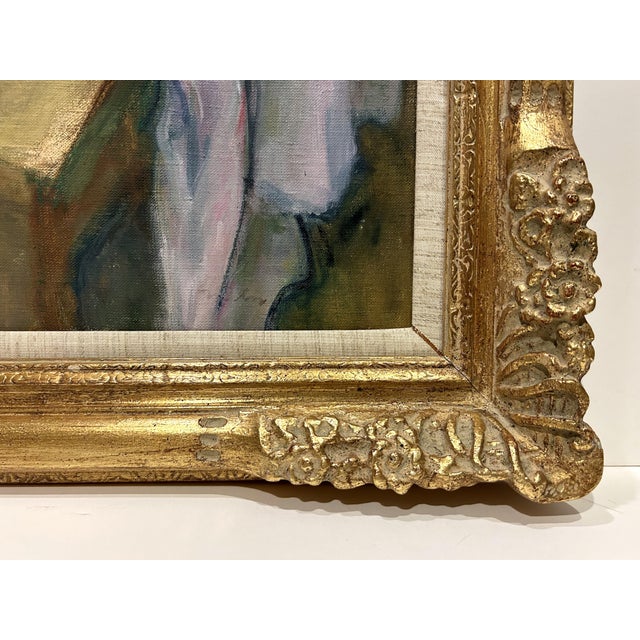 1980s 20th C. Post Impressionist Style Still Life Signed Oil Painting Kettle W/ Fruit For Sale - Image 5 of 8