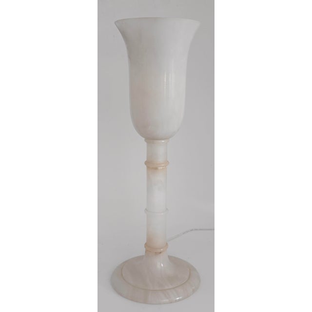 Neoclassical Alabaster Urn Lamp For Sale - Image 3 of 11