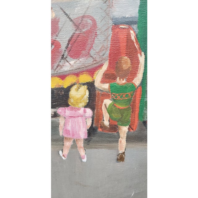 American Folk Art Oil Painting by Patten Hansom Maximoff C.1940s For Sale - Image 9 of 12