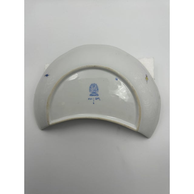 Ceramic Herend Fruits and Flowers ( Bfr) #531 Crescent Salad Plates- Set of 3 For Sale - Image 7 of 11