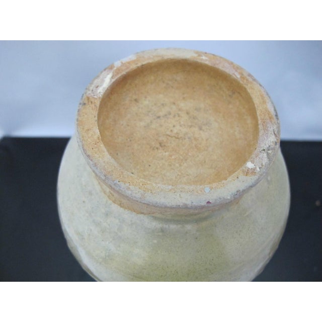 Celadon Chinese Celadon Glazed Porcelain Pottery Tapered Neck Vase For Sale - Image 8 of 8