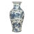 Chinese Vintage Blue and White Porcelain Vase with Landscapes and Architectures For Sale