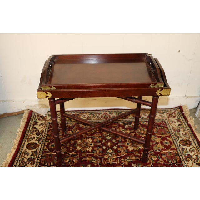 Bamboo Tray Top Table With 2 Trays By The Bombay Company Chairish