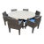 RH Round Outdoor Dining Table & 6 Chairs For Sale