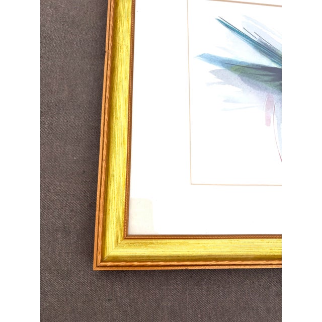 1990s Original Framed Watercolors of Hummingbirds Signed, a Pair For Sale - Image 9 of 12
