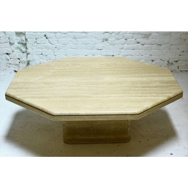 Vintage Italian Travertine Coffee Table, 1970s For Sale - Image 10 of 10