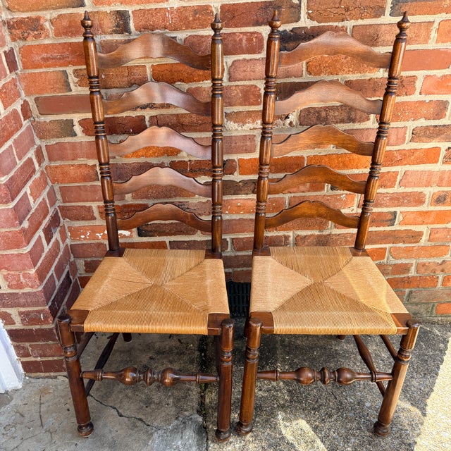 Pair of Mid 19th Century Ladderback and Bobbin Chairs For Sale - Image 11 of 12
