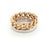 Mid 20th Century Pomellato Milano 18k Two Tone Gold Chain Style Double Stack Band Ring Size 5 For Sale - Image 4 of 6