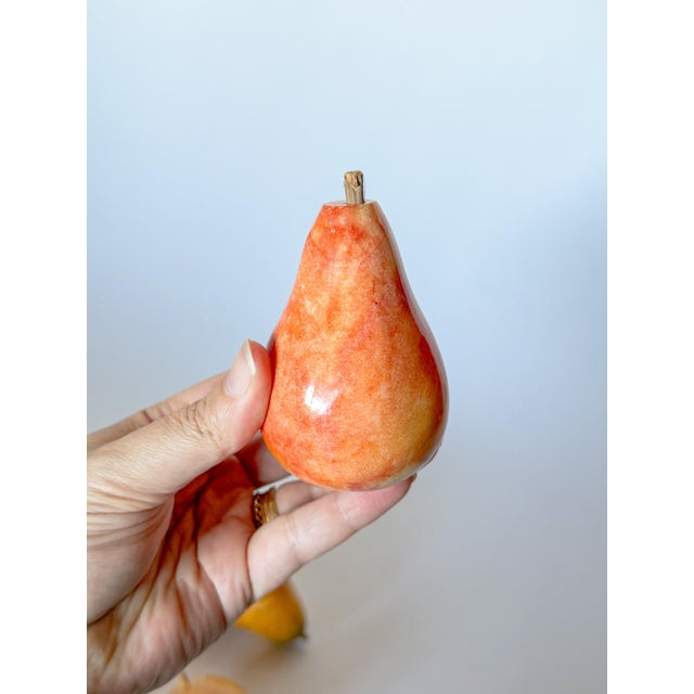 Vintage Italian Alabaster Fruits, Pears and Peaches For Sale - Image 10 of 16