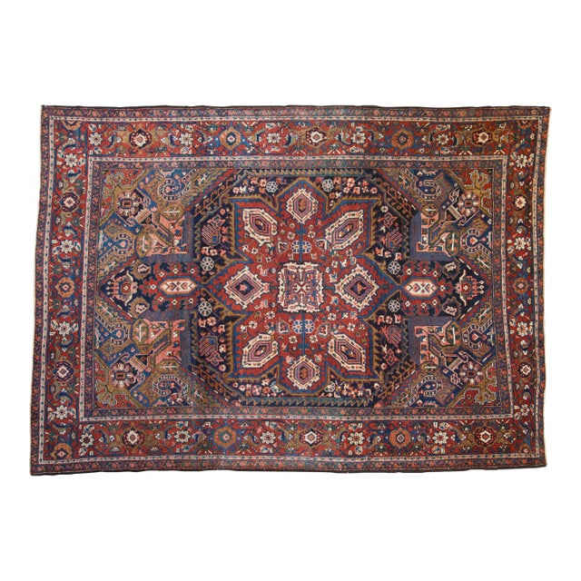 Vintage Heriz Carpet - 7'5" X 10'4" For Sale