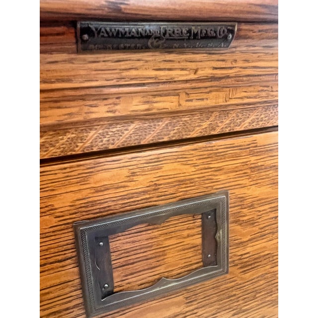 Gorgeous Rare Antique Yawman and Erbe File Cabinet with Four Smooth Gliding Drawers, Quarter Sawn Oak, Ready for daily...