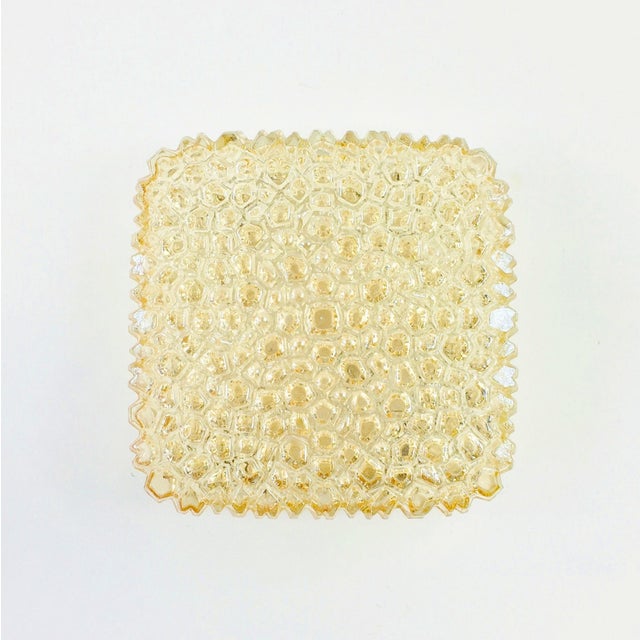 Mid-Century Modern Mid-Century Amber Bubble Glass Flush Mount by Helena Tynell for Limburg, 1970s For Sale - Image 3 of 12